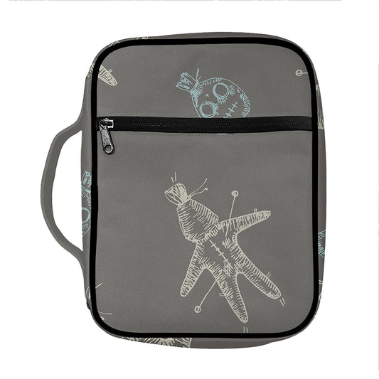 Cartoon Voodoo Doll Pattern Print Front Pocket Bible Bag