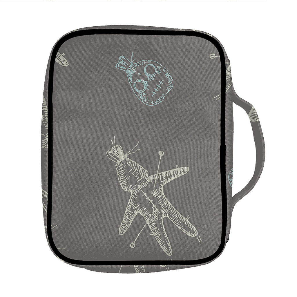 Cartoon Voodoo Doll Pattern Print Front Pocket Bible Bag