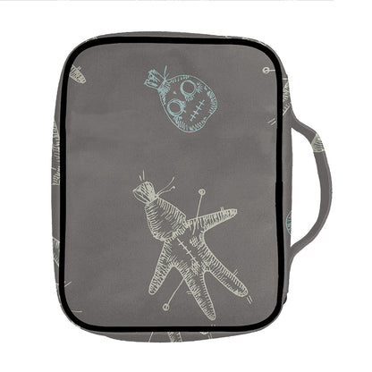 Cartoon Voodoo Doll Pattern Print Front Pocket Bible Bag