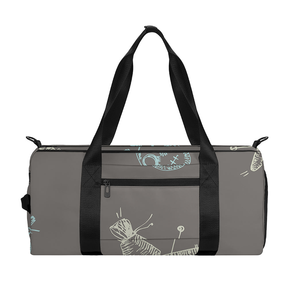 Cartoon Voodoo Doll Pattern Print Gym Bag
