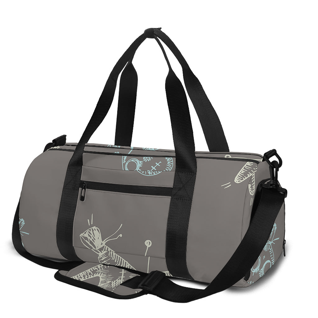 Cartoon Voodoo Doll Pattern Print Gym Bag