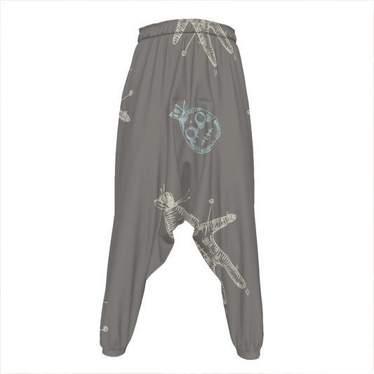 Cartoon Voodoo Doll Pattern Print Hammer Pants