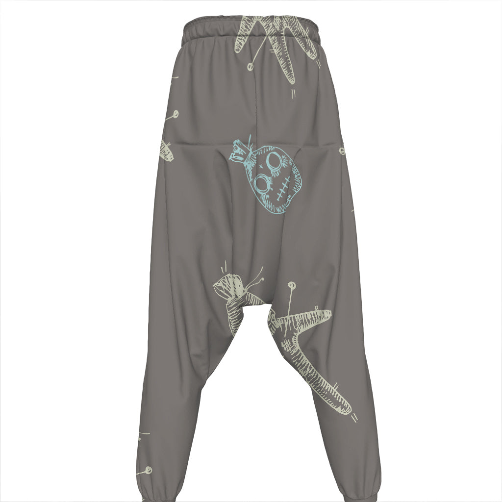 Cartoon Voodoo Doll Pattern Print Hammer Pants