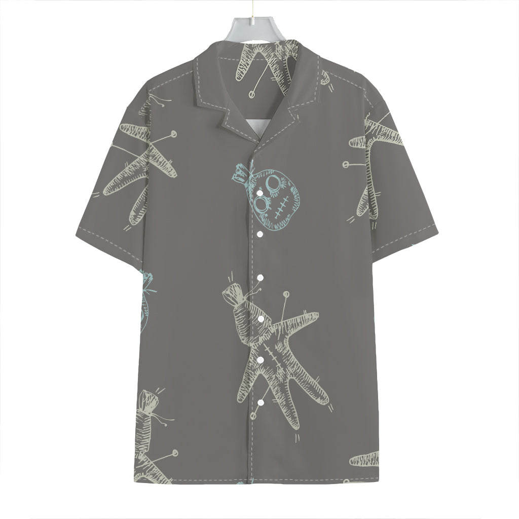 Cartoon Voodoo Doll Pattern Print Hawaiian Shirt