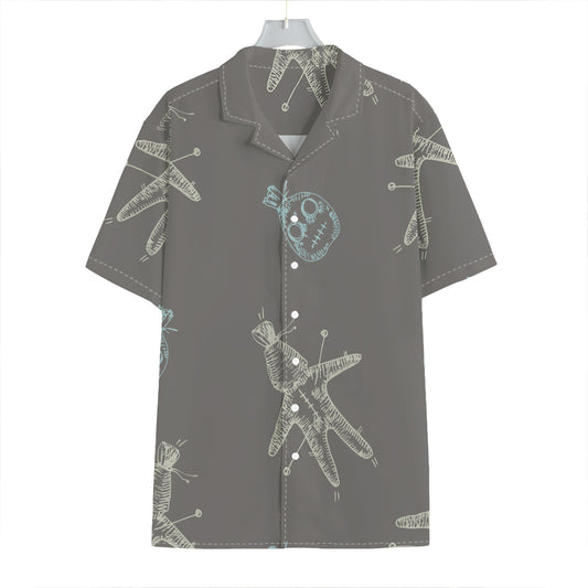 Cartoon Voodoo Doll Pattern Print Hawaiian Shirt