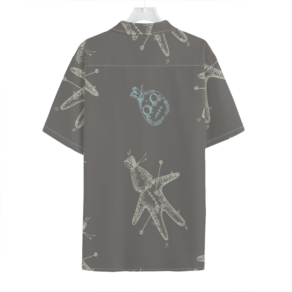 Cartoon Voodoo Doll Pattern Print Hawaiian Shirt