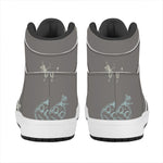 Cartoon Voodoo Doll Pattern Print High Top Leather Sneakers