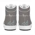 Cartoon Voodoo Doll Pattern Print High Top Leather Sneakers