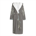 Cartoon Voodoo Doll Pattern Print Hooded Bathrobe