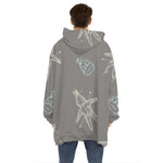 Cartoon Voodoo Doll Pattern Print Hoodie Blanket