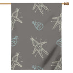 Cartoon Voodoo Doll Pattern Print House Flag