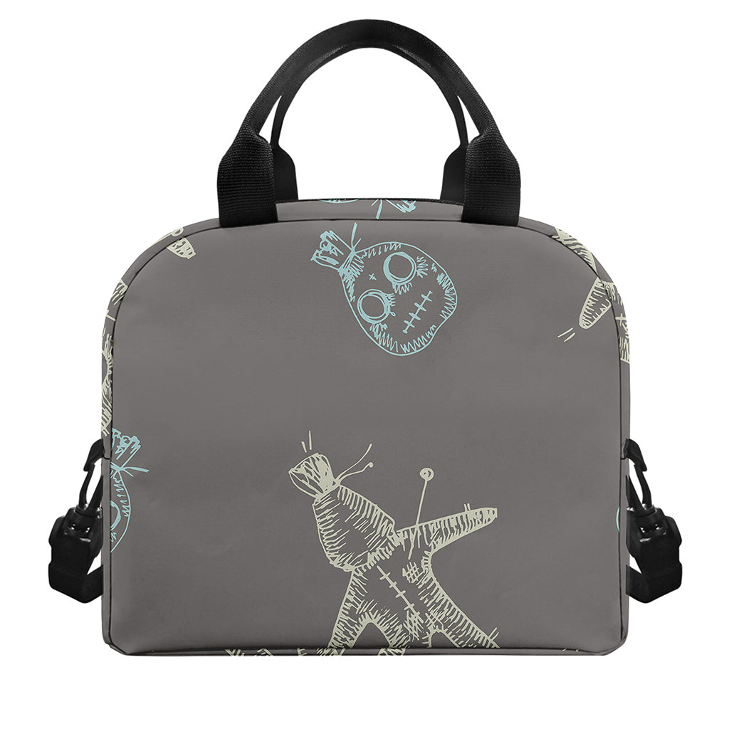 Cartoon Voodoo Doll Pattern Print Insulated Lunch Bag