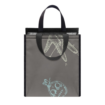 Cartoon Voodoo Doll Pattern Print Insulated Lunch Tote