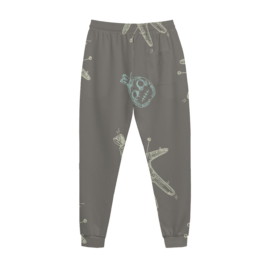 Cartoon Voodoo Doll Pattern Print Jogger Pants