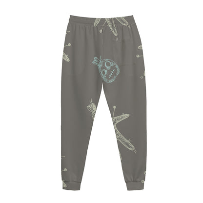 Cartoon Voodoo Doll Pattern Print Jogger Pants