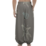 Cartoon Voodoo Doll Pattern Print Lantern Pants