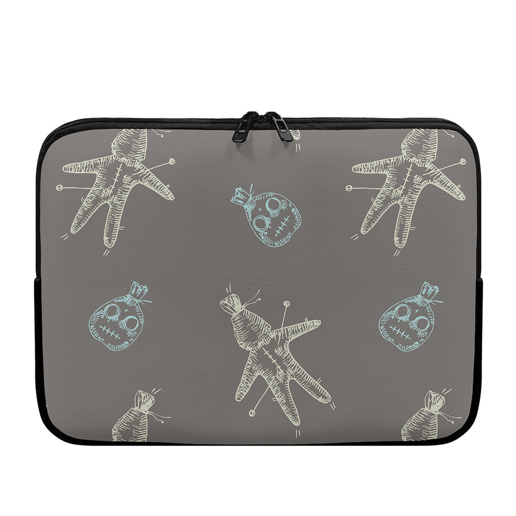 Cartoon Voodoo Doll Pattern Print Laptop Sleeve