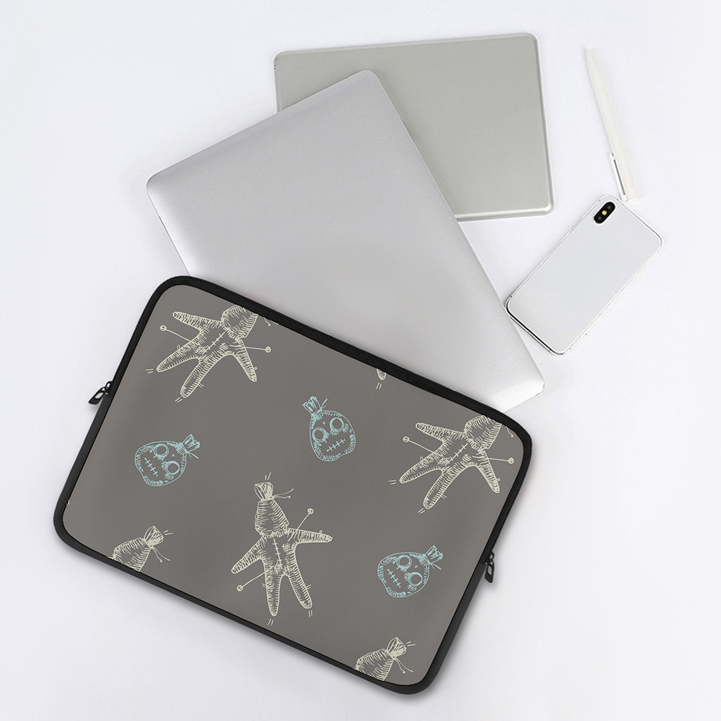 Cartoon Voodoo Doll Pattern Print Laptop Sleeve
