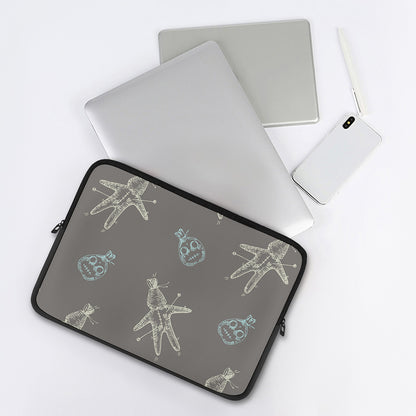 Cartoon Voodoo Doll Pattern Print Laptop Sleeve