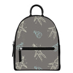 Cartoon Voodoo Doll Pattern Print Leather Backpack