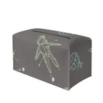Cartoon Voodoo Doll Pattern Print Leather Tissue Box Cover