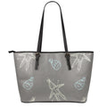 Cartoon Voodoo Doll Pattern Print Leather Tote Bag With Zipper