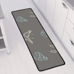 Cartoon Voodoo Doll Pattern Print Long Kitchen Mat