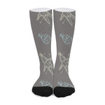 Cartoon Voodoo Doll Pattern Print Long Socks