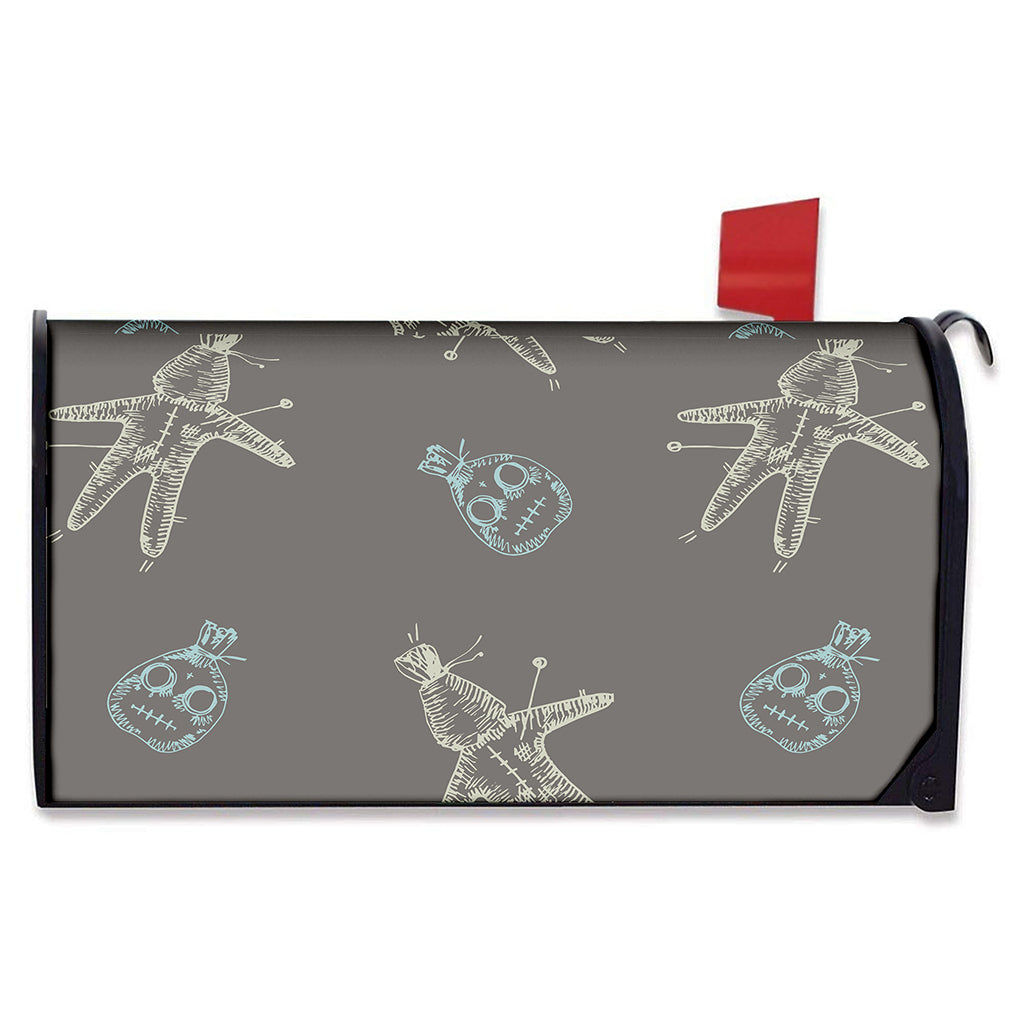 Cartoon Voodoo Doll Pattern Print Mailbox Cover