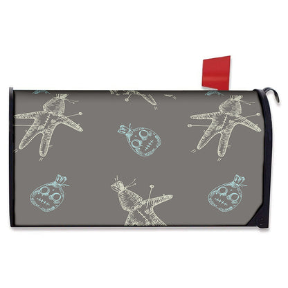 Cartoon Voodoo Doll Pattern Print Mailbox Cover