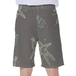 Cartoon Voodoo Doll Pattern Print Men's Beach Shorts
