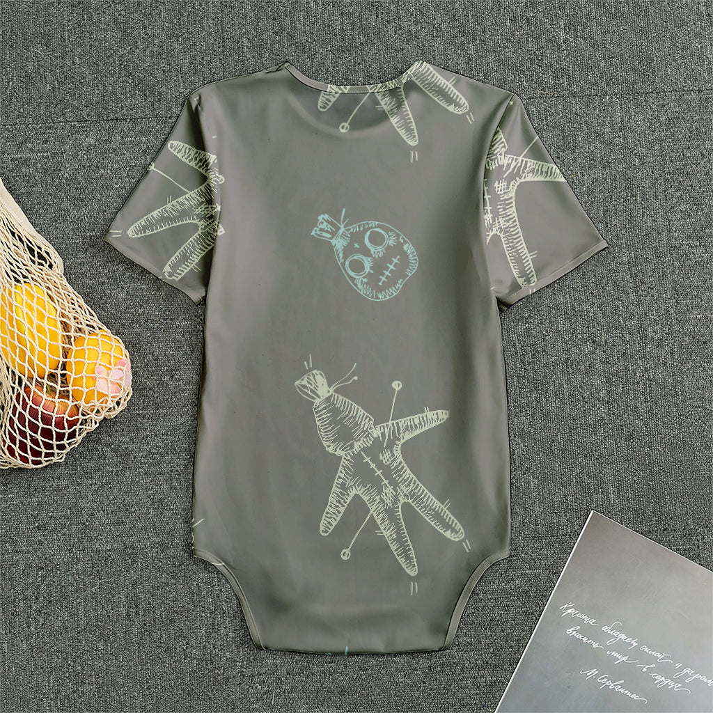 Cartoon Voodoo Doll Pattern Print Men's Bodysuit
