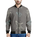 Cartoon Voodoo Doll Pattern Print Men's Bomber Jacket