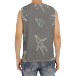 Cartoon Voodoo Doll Pattern Print Men's Fitness Tank Top