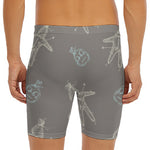 Cartoon Voodoo Doll Pattern Print Men's Long Boxer Briefs