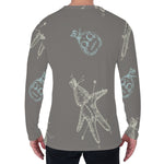 Cartoon Voodoo Doll Pattern Print Men's Long Sleeve T-Shirt