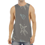 Cartoon Voodoo Doll Pattern Print Men's Muscle Tank Top