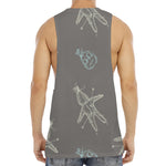 Cartoon Voodoo Doll Pattern Print Men's Muscle Tank Top