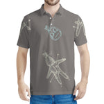 Cartoon Voodoo Doll Pattern Print Men's Polo Shirt