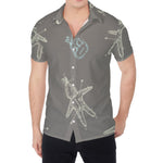 Cartoon Voodoo Doll Pattern Print Men's Shirt