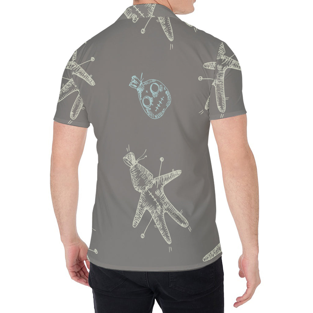 Cartoon Voodoo Doll Pattern Print Men's Shirt