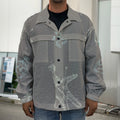 Cartoon Voodoo Doll Pattern Print Men's Shirt Jacket
