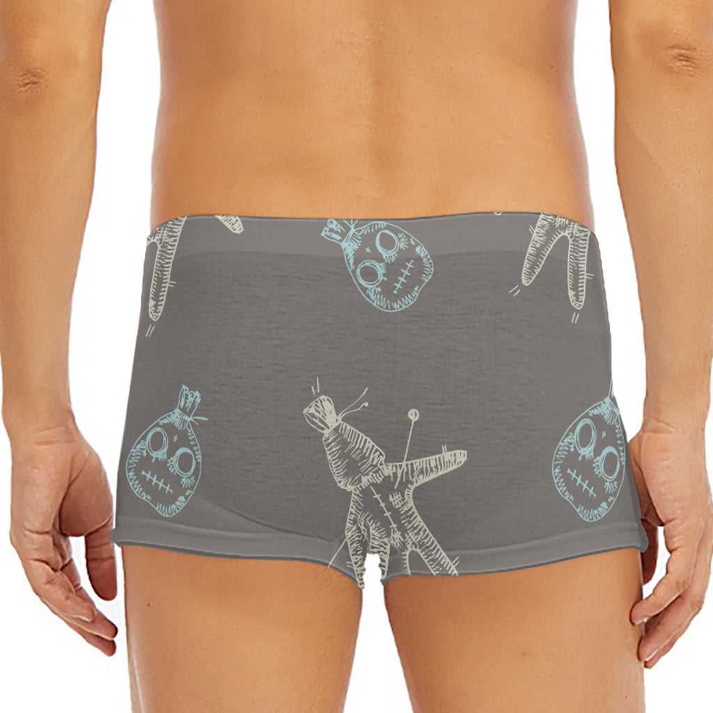 Cartoon Voodoo Doll Pattern Print Men's Short Boxer Briefs