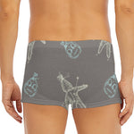 Cartoon Voodoo Doll Pattern Print Men's Short Boxer Briefs