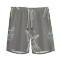 Cartoon Voodoo Doll Pattern Print Men's Athletic Shorts