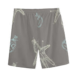 Cartoon Voodoo Doll Pattern Print Men's Sports Shorts