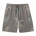 Cartoon Voodoo Doll Pattern Print Men's Swim Trunks