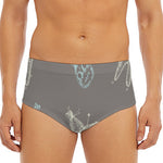 Cartoon Voodoo Doll Pattern Print Men's Triangle Swim Briefs