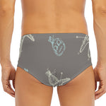 Cartoon Voodoo Doll Pattern Print Men's Triangle Swim Briefs