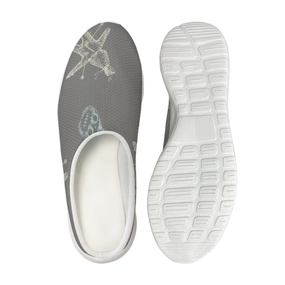 Cartoon Voodoo Doll Pattern Print Mesh Casual Shoes